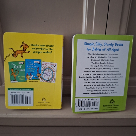 Dr. Seuss and P.D. Eastman Board Books The Alphabet Book And Hop On Pop - Picture 2 of 4